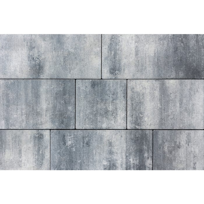 Kostka brukowa Milos, gr.8 cm, stalowo-biały, 8,69m2/pal, Brukdom