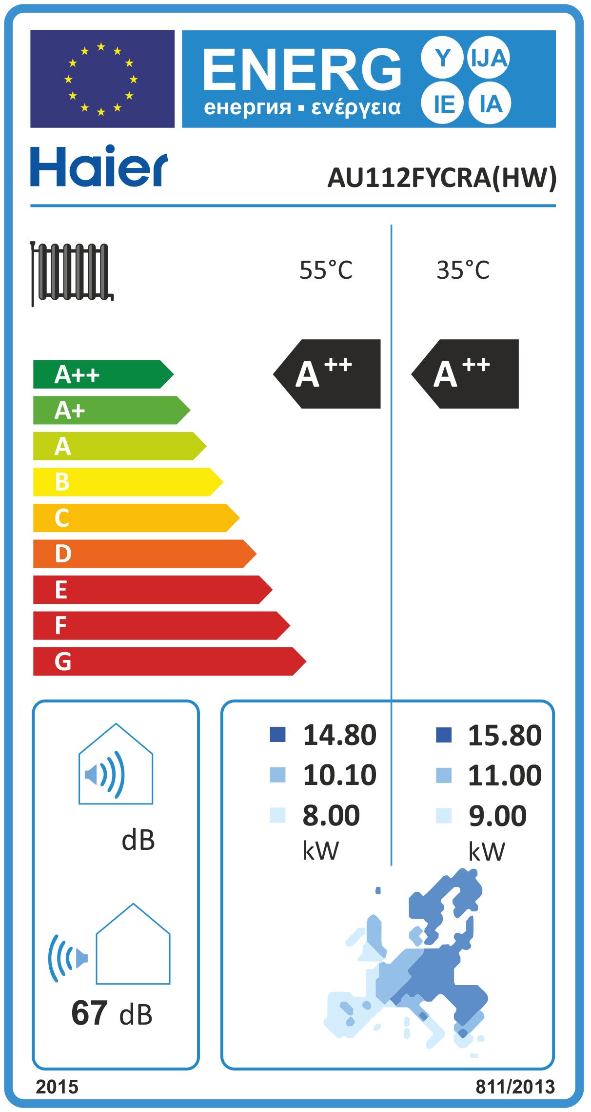 Pompa ciepła Haier AU0112FYCRA (HW) 2