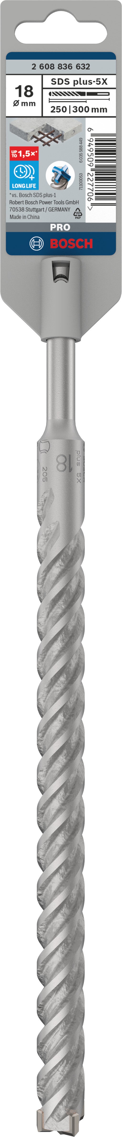 Wiertło SDS-Plus-5X 18x250x300 mm BOSCH 1