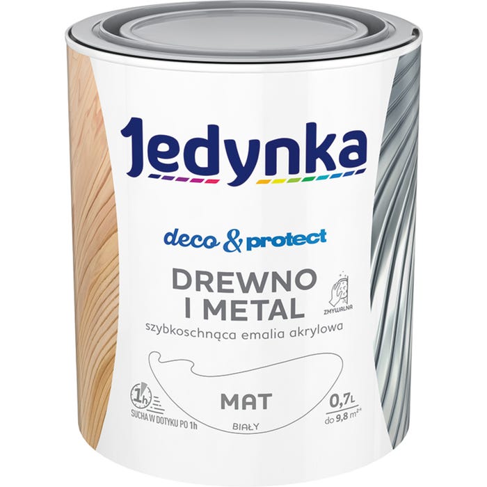 Farba Jedynka Deco&Protect matowa biały 0,7l
