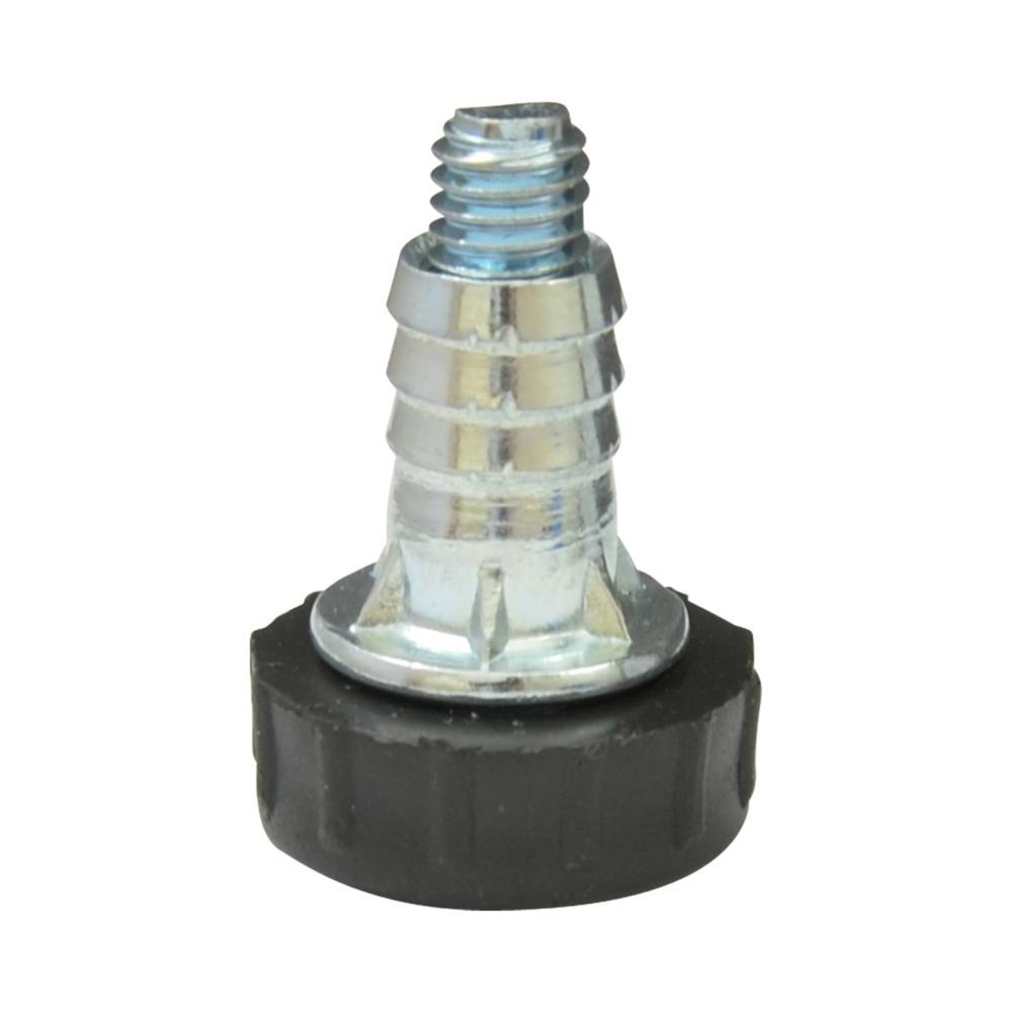 Stopka meblowa regulowana z mufą M6, czarna