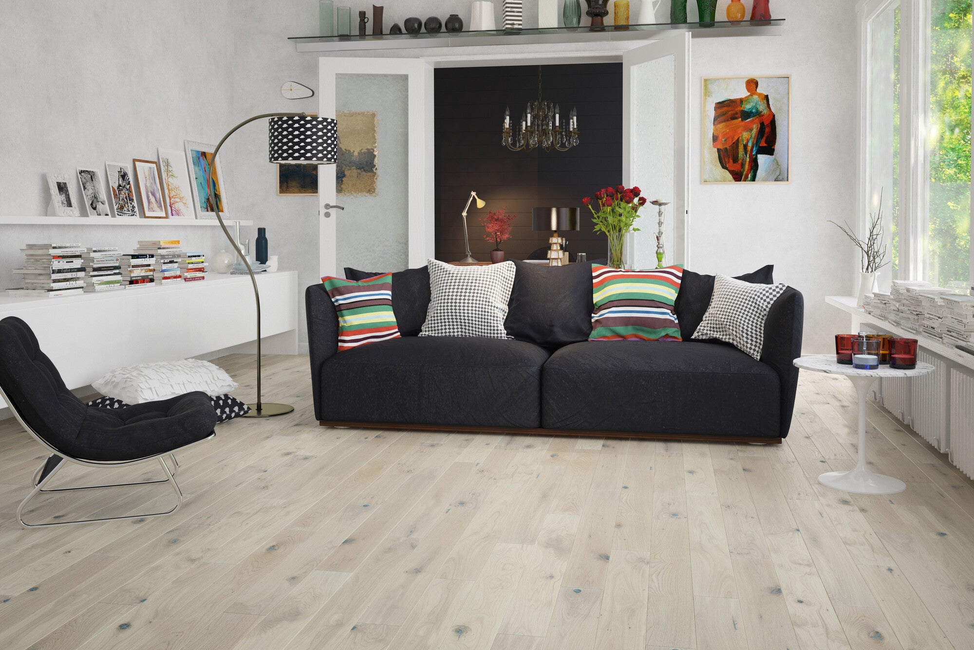 Deska podłogowa Dąb Bielony Country Advance 3-warstw. 1-lam. olej. Fazowana op.0.99m2 1