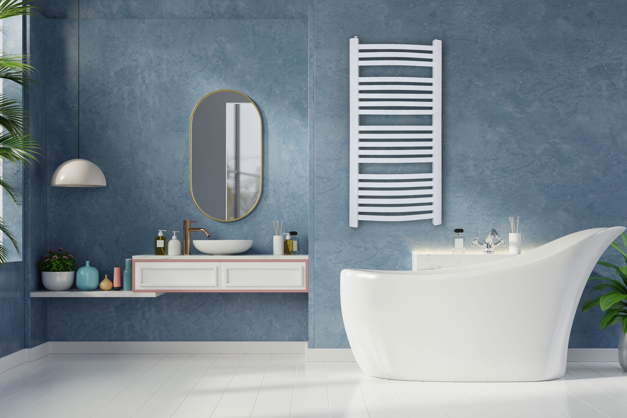 Grzejnik łazienkowy Torino 112x58 cm, biały 1