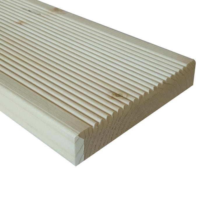 Deska tarasowa świerk 24x145x2500 mm, ryflowana