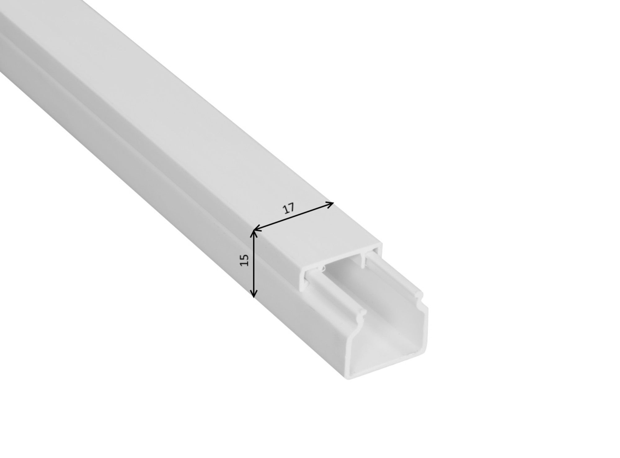 Listwa kablowa MKE 15x17mm UV biała 2m