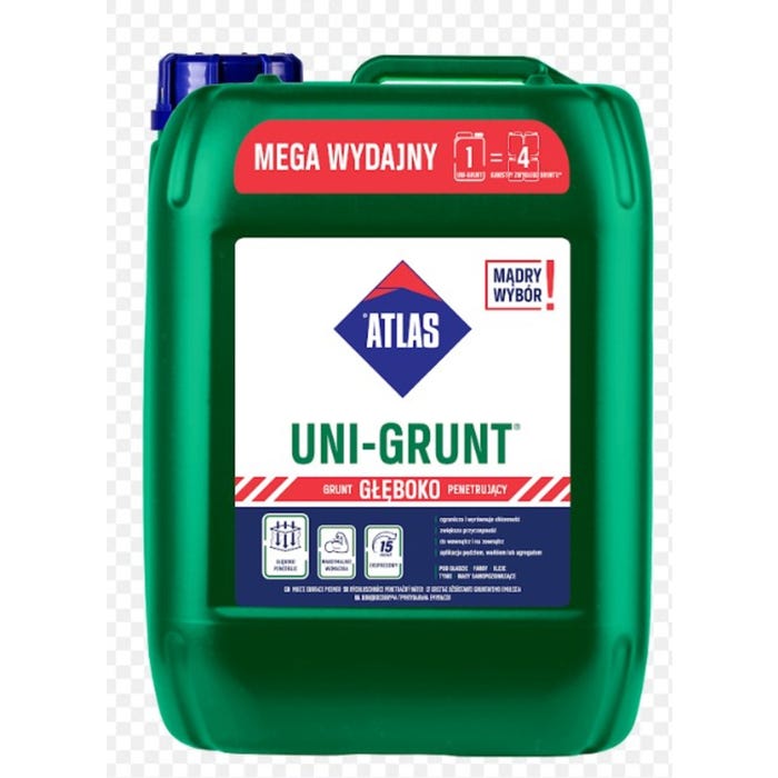 Emulsja gruntująca Atlas Uni-Grunt 10 kg, szybkoschnąca