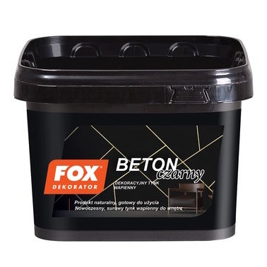 Tynk Fox Dekorator Beton czarny 14 kg 0