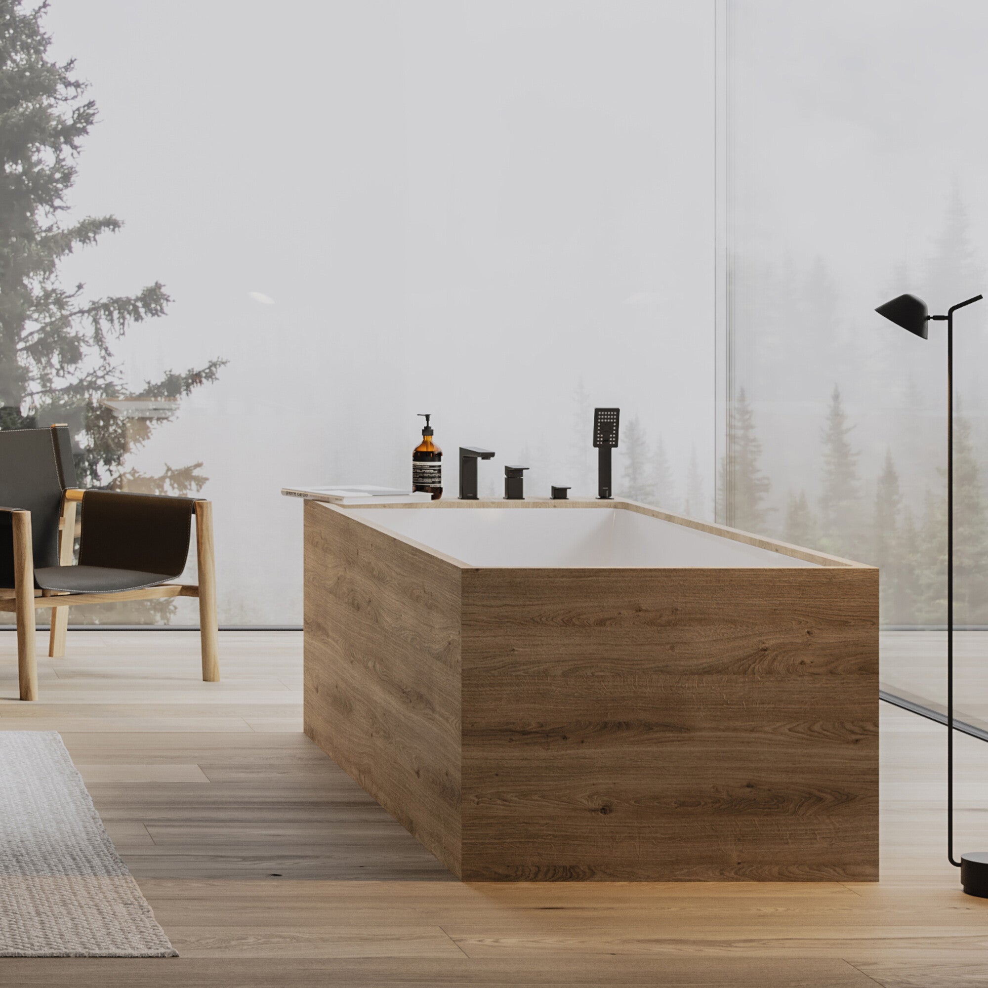 Bateria nawannowa 4-otworowa Omnires Parma czarna PM7432BL 2