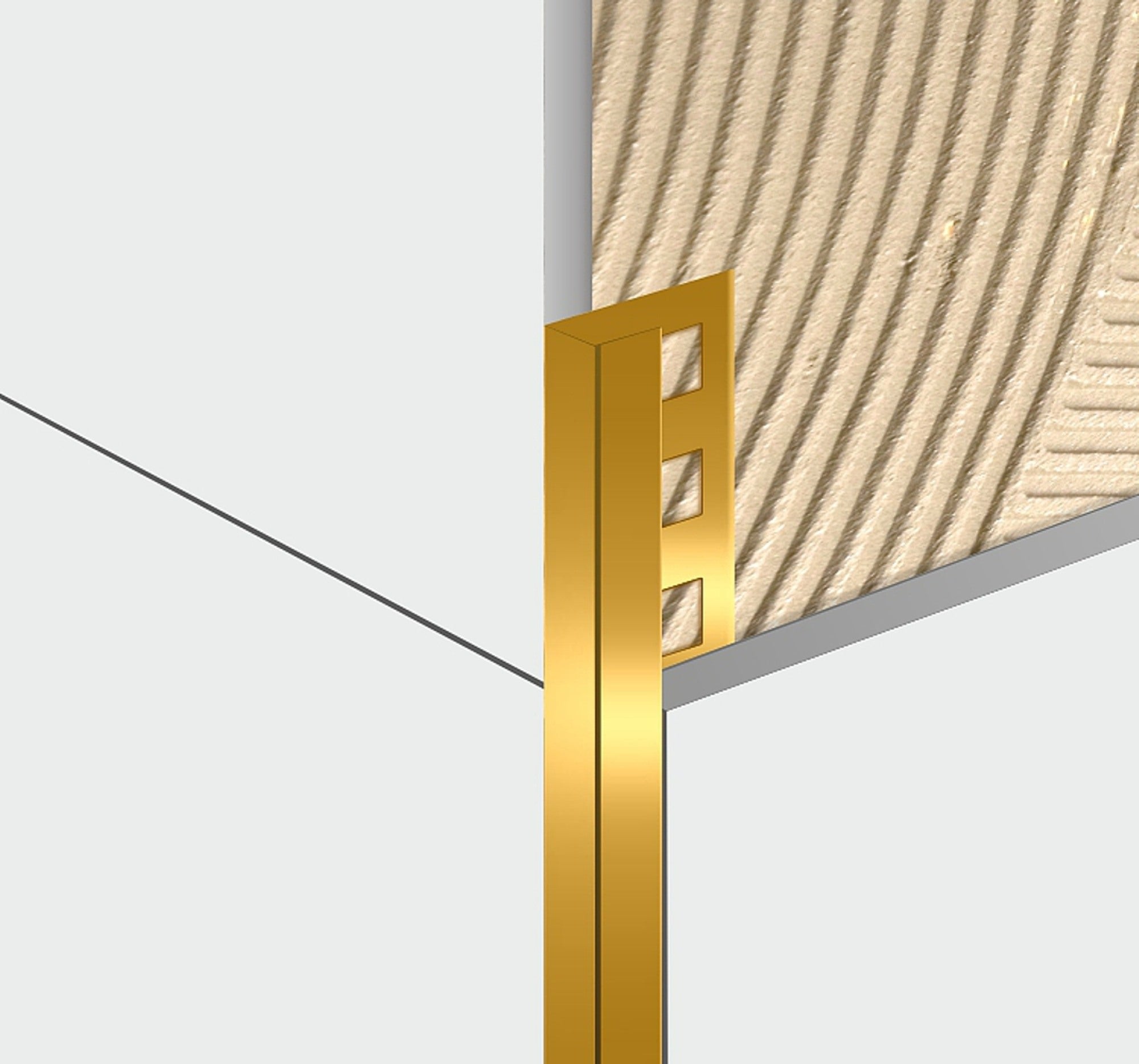 Listwa ze stali nierdzewnej U- kształtna 0.6x1x270 cm gold UG10 0