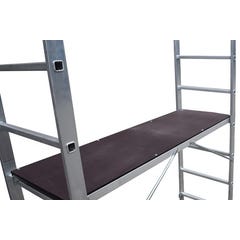 Rusztowanie drabinowe Drabest Basic, 2 x 8 stopni + podest, aluminium 1