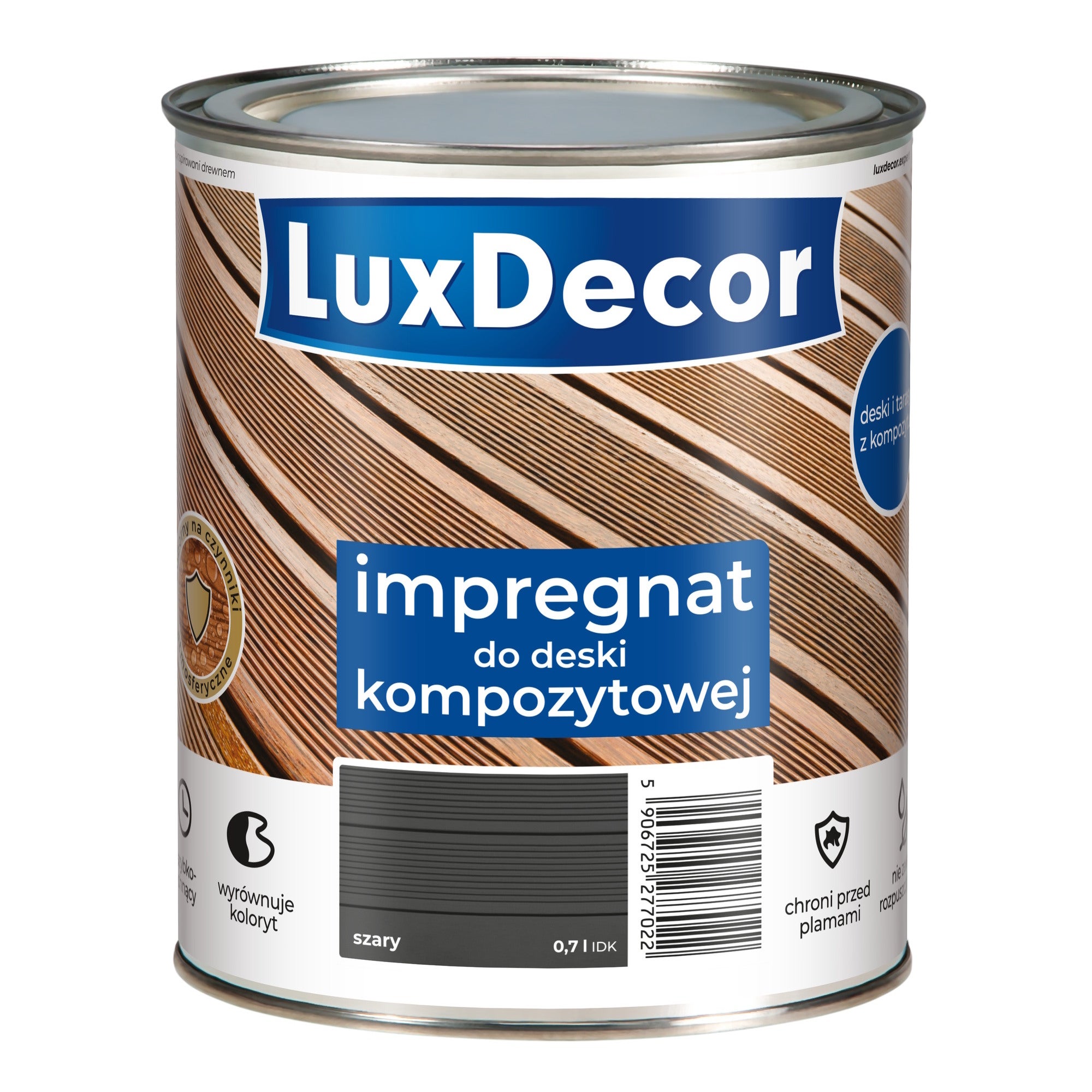Luxdecor impregnat do deski kompozytowej szary 0,7L 0