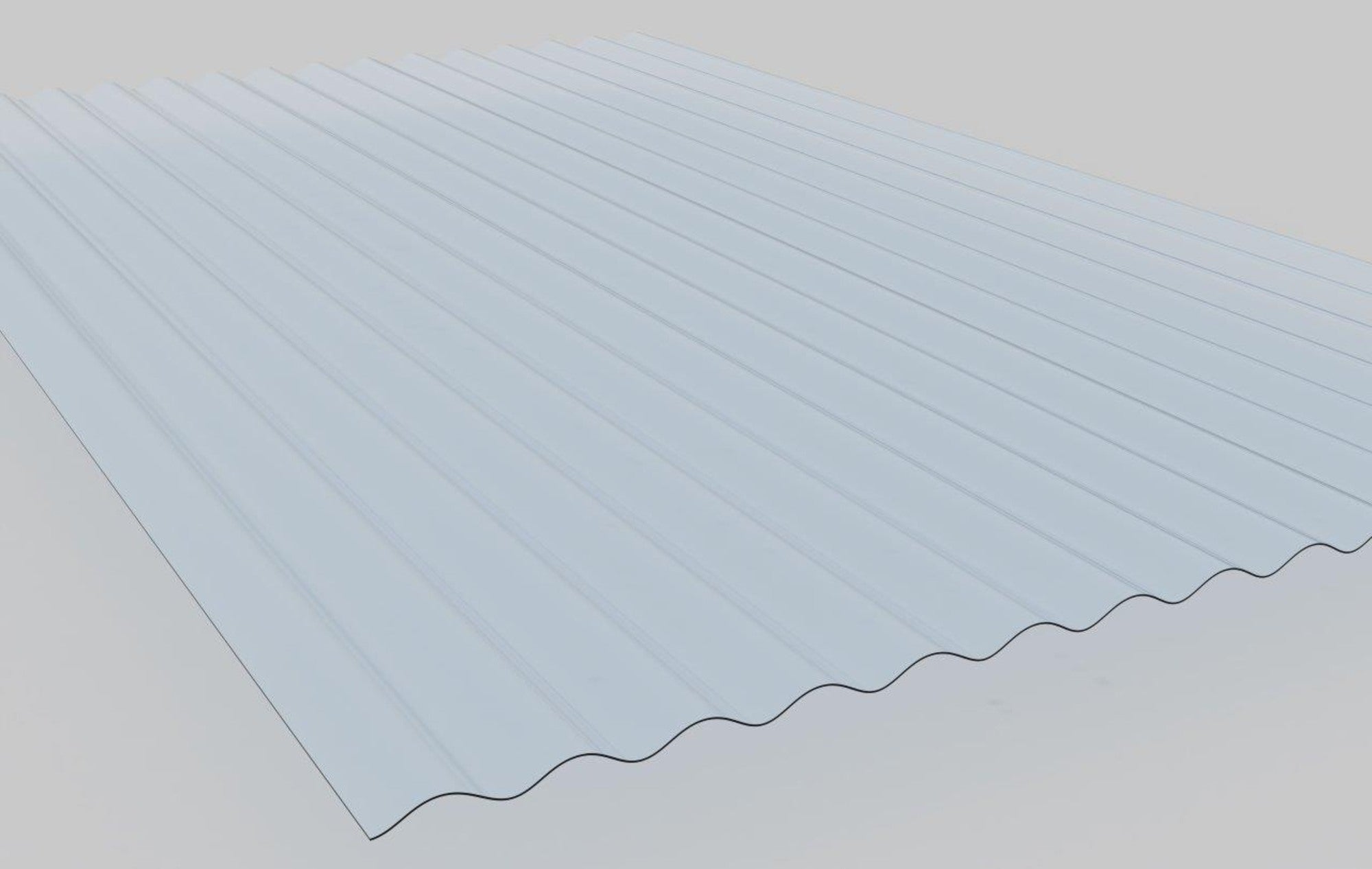 Płyta profilowana PVC falista, bezbarwna wym. 200x90 cm, fala 76/18 0