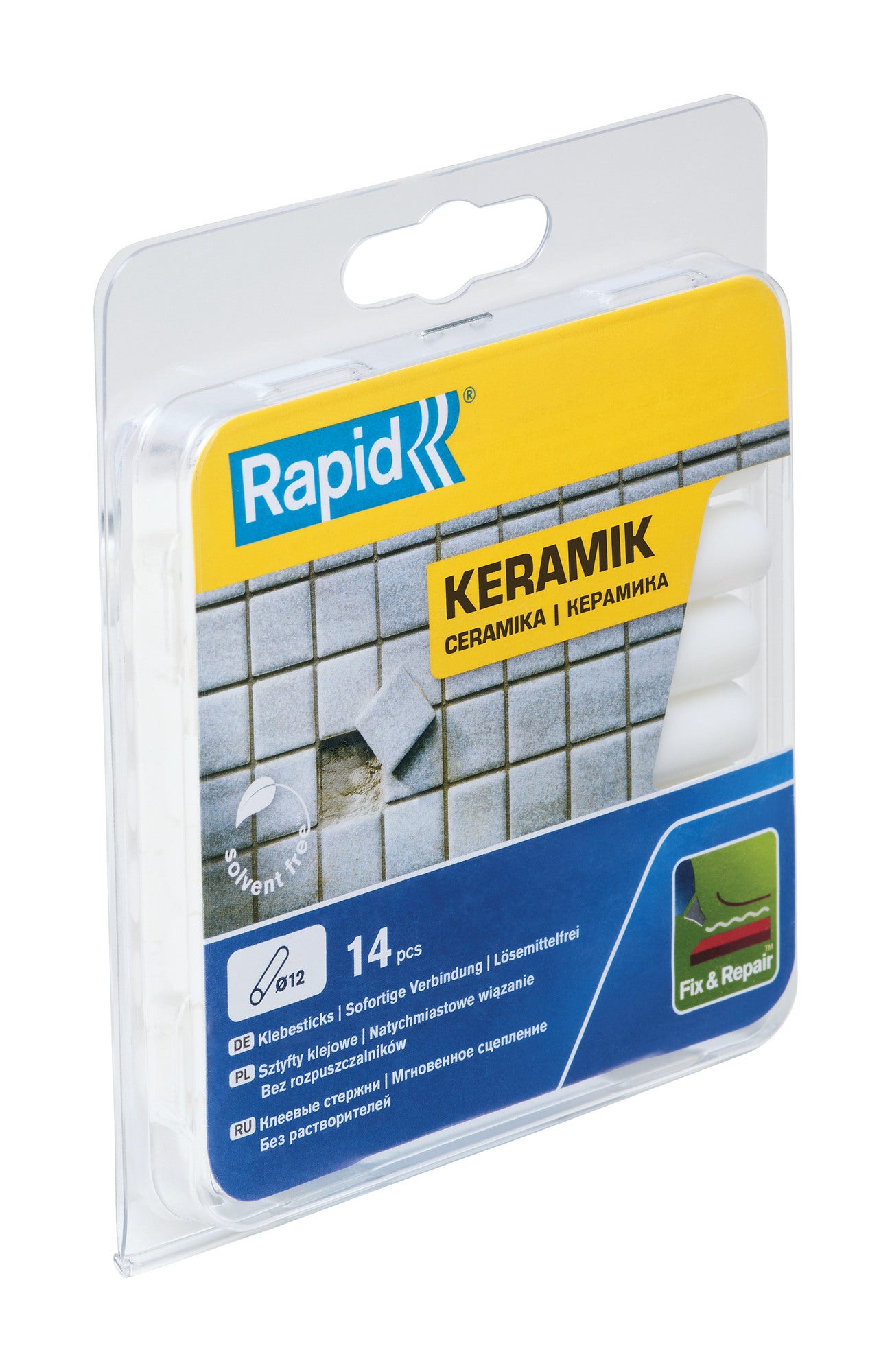 Wkłady klejowe do ceramiki, płytek 12 mm Rapid, 14 szt. 1