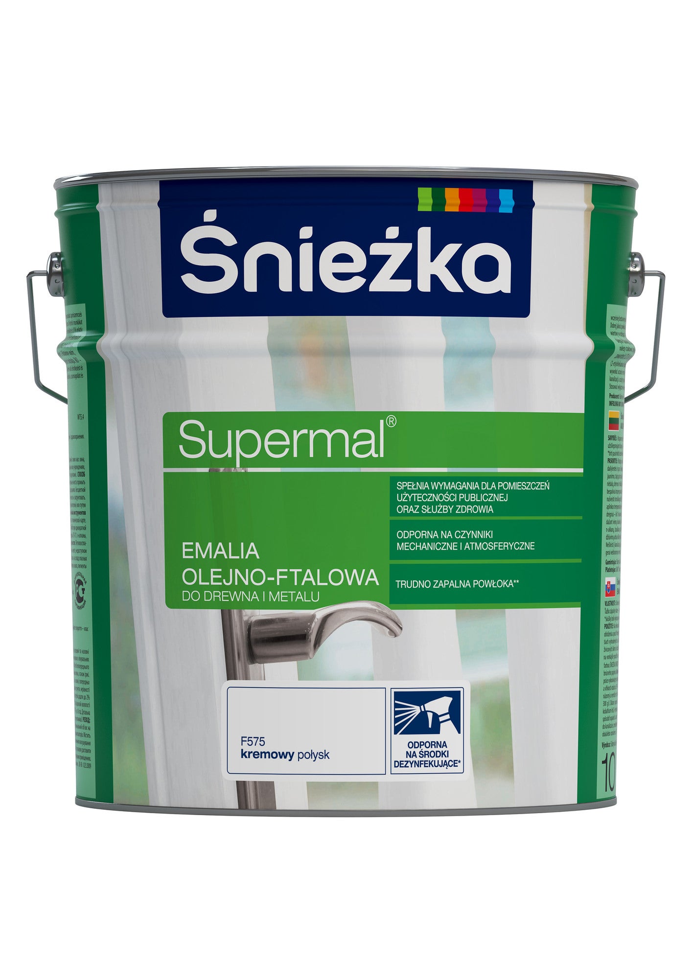 Emalia olejno-ftalowa Śnieżka Supermal kremowy 10l 0
