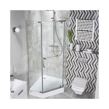 Kabina prysznicowa pięciokątna Durasan Diamond 90 cm chrom 2