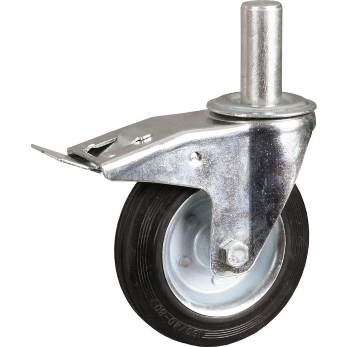 Zestaw jezdny skrętny 200 mm z hamulcem