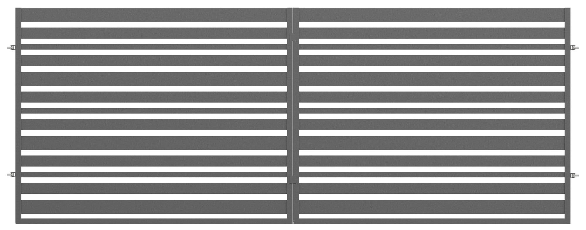 Brama ogrodzeniowa dwuskrzydłowa Ksenia antracyt, 150x400 cm