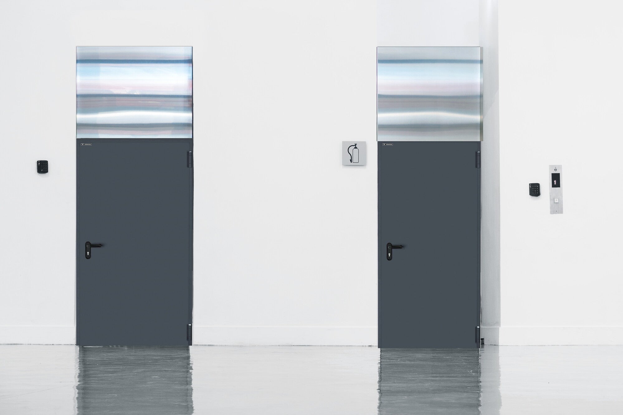 Drzwi techniczne Technical przeciwpożarowe EI60 80 prawe RAL 7016 1