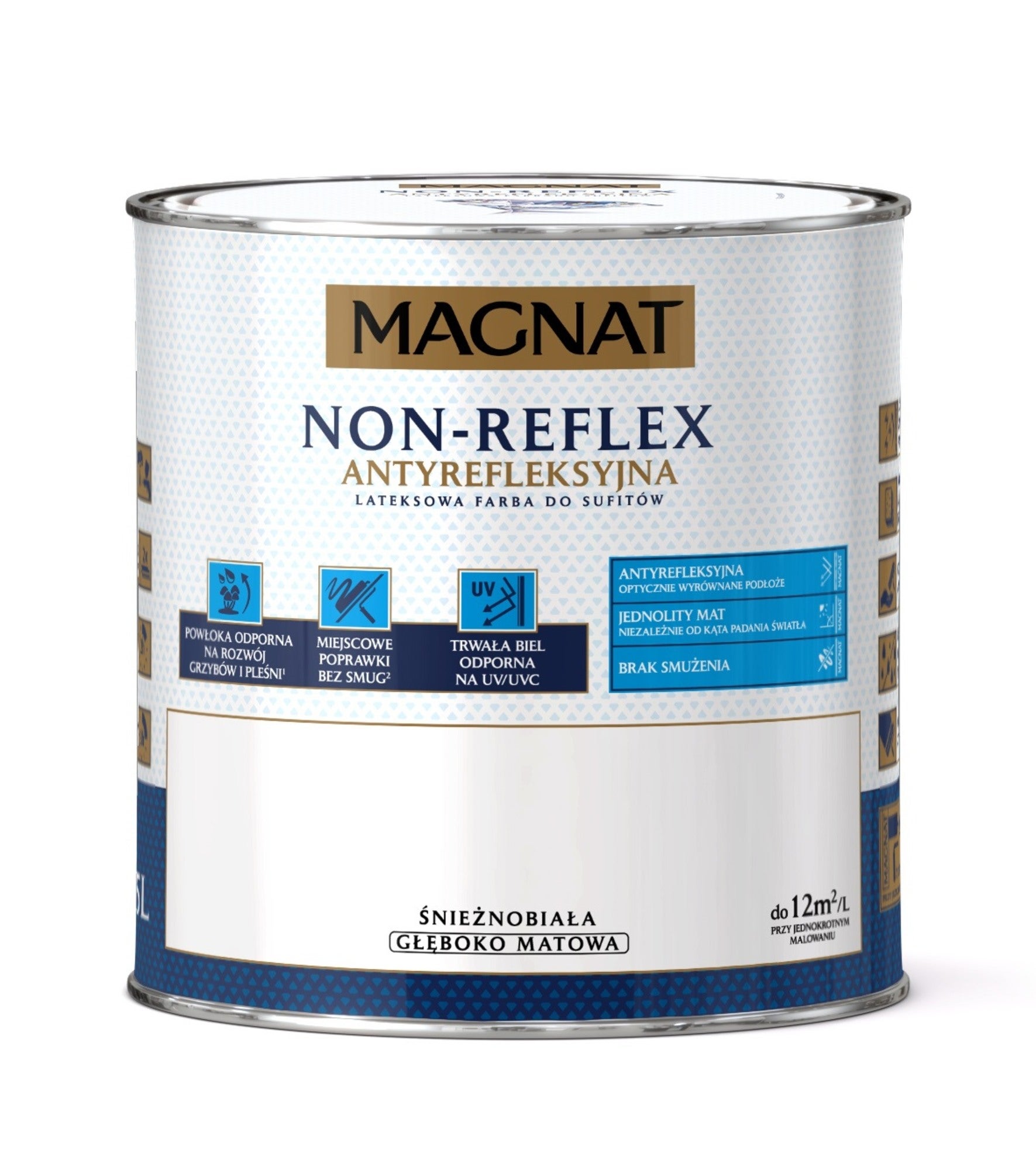 Farba Magnat Non Reflex śnieżnobiała 2,5l 0
