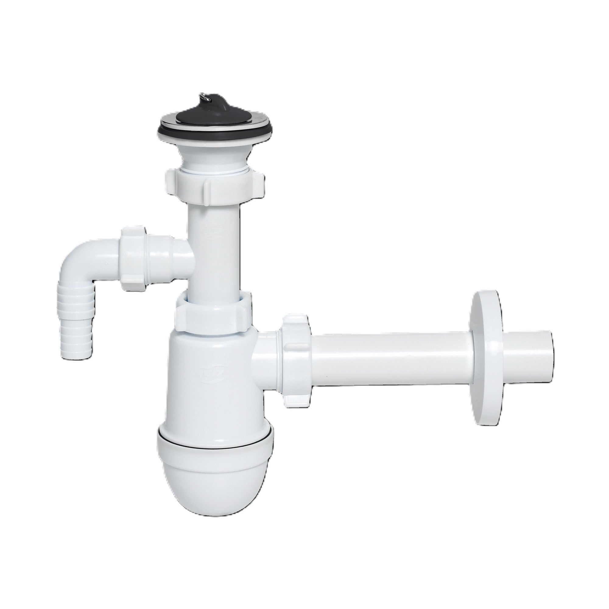 Syfon umywalkowy butelkowy z metalowym sitkiem 32mm do pralki/zmywarki