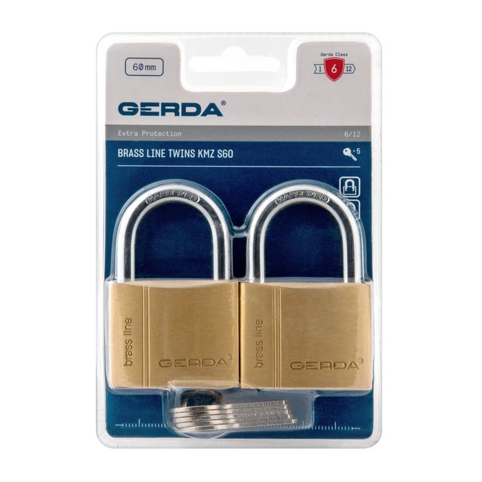 Kłódka pałąkowa mosiężna BRASS LINE Gerda szyfrowa 20 mm