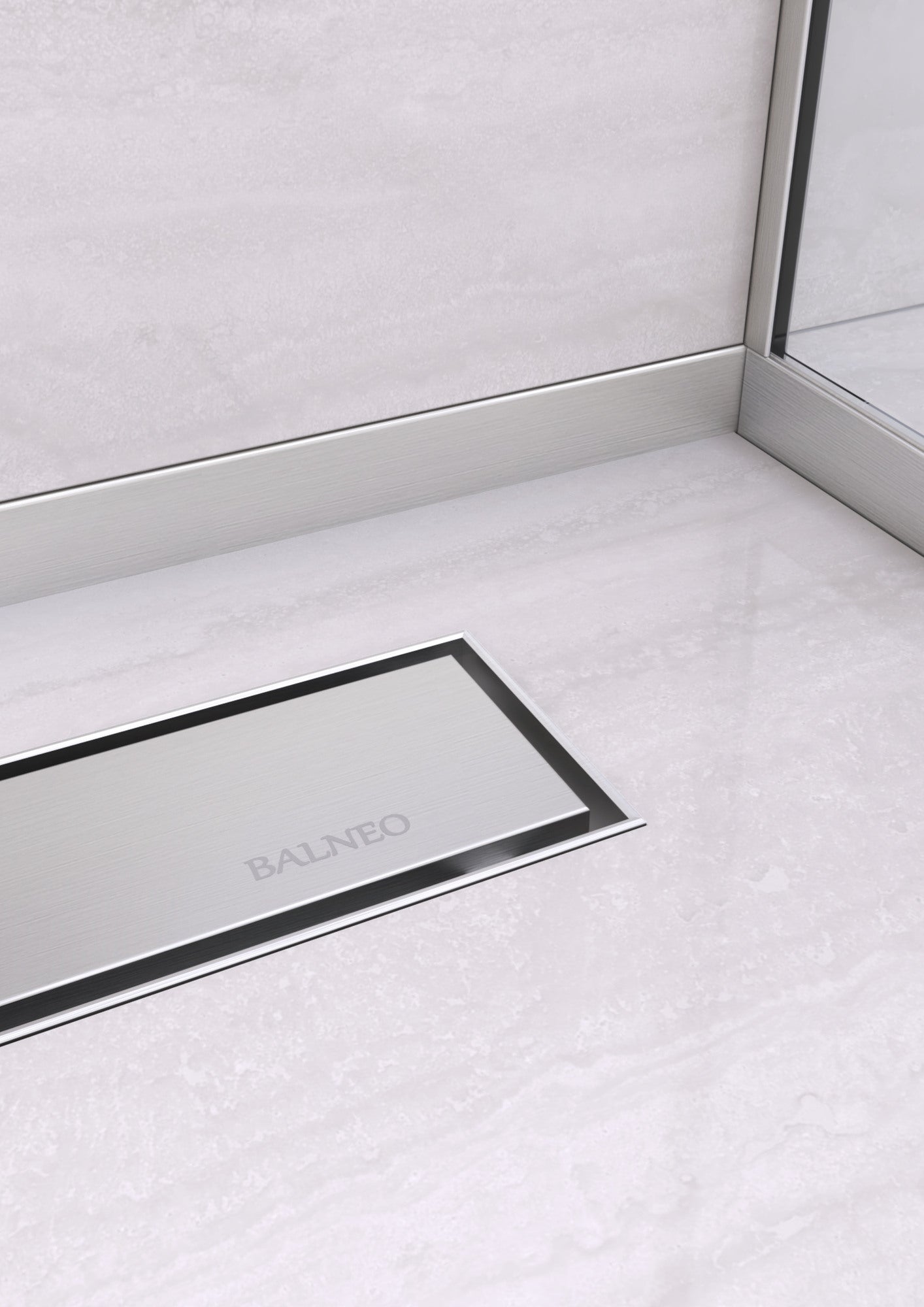 Listwa spadkowa podłogowa lewa 120 cm inox 4