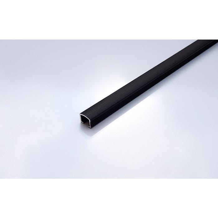 Listwa aluminiowa 1x1x270 cm, black mat brushed SMB10