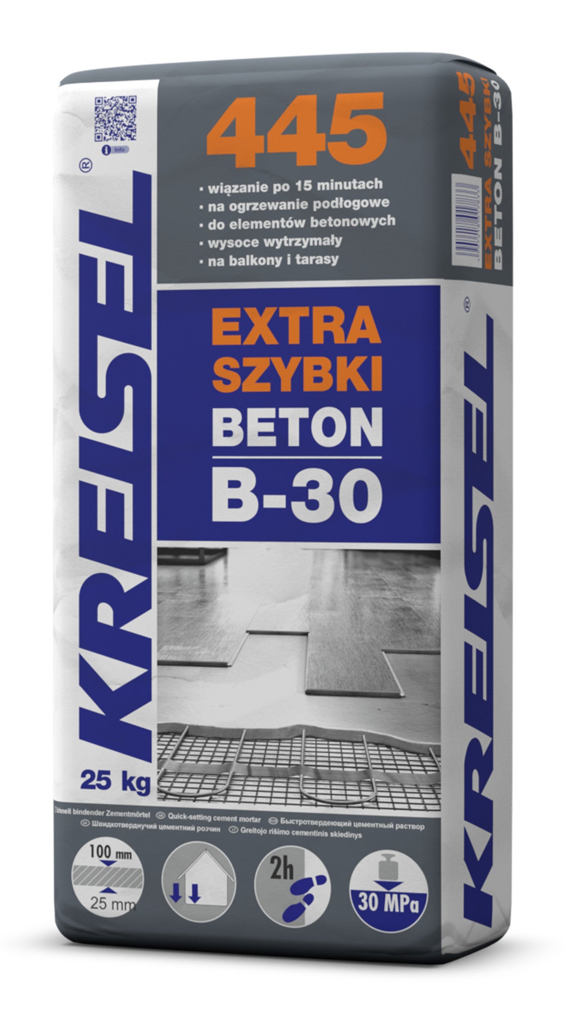 Zaprawa cementowa Beton B-30 Kreisel 445 25 kg, szybkowiążąca