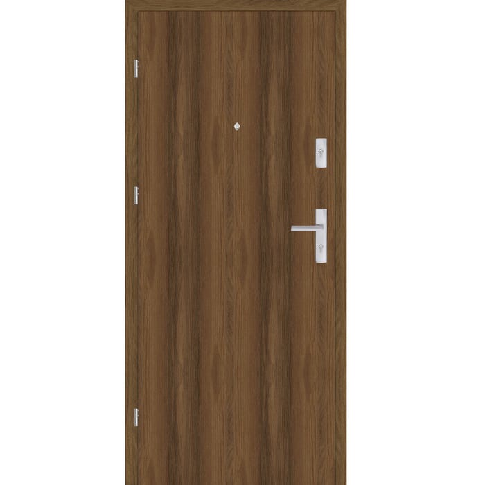 Drzwi wejściowe wewnątrzlokalowe Zeus 90 cm lewe orzech premium