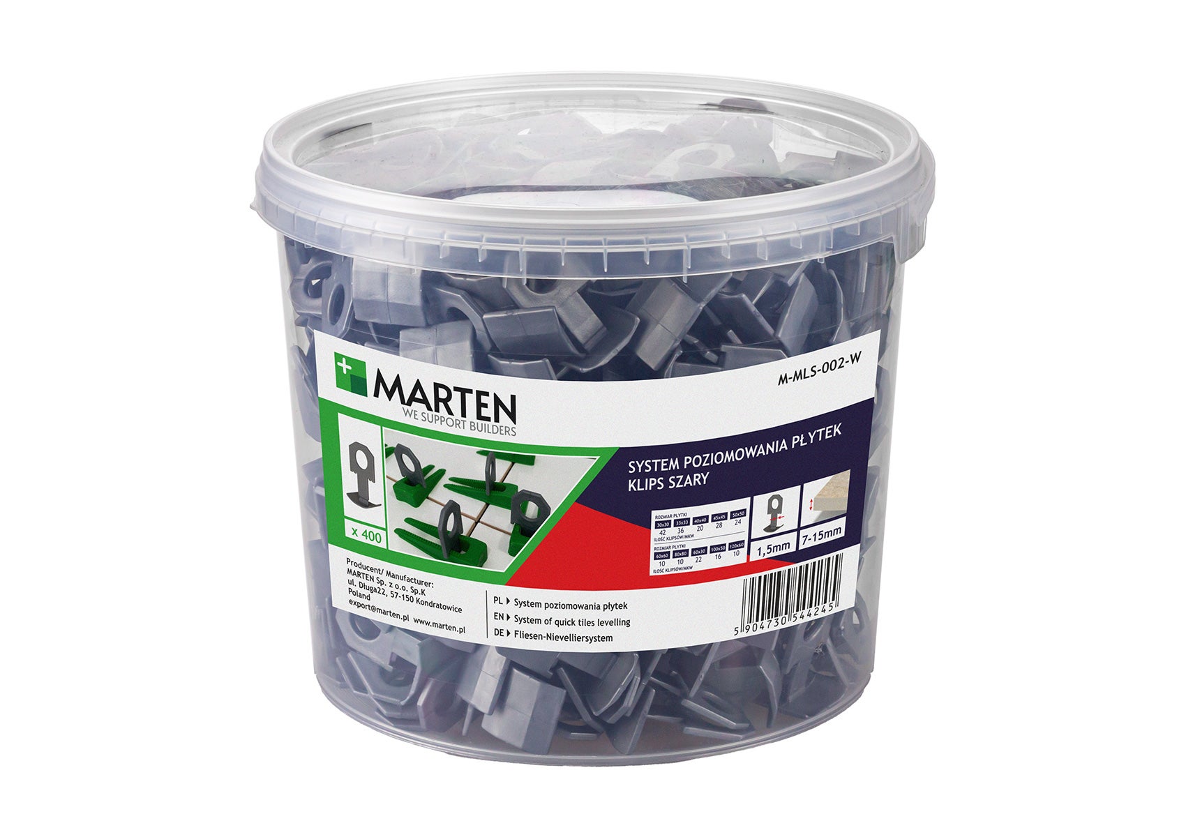 System do poziomowania płytek Klips opak. 400 szt. 2