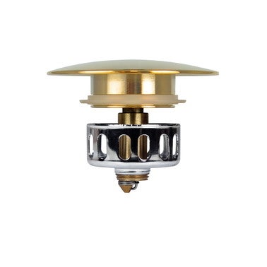 Syfon wannowy klik-klak, czyszczony od góry, złoty 3