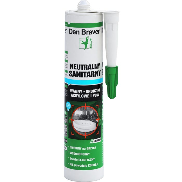 Silikon sanitarny Den Braven biały 280ml