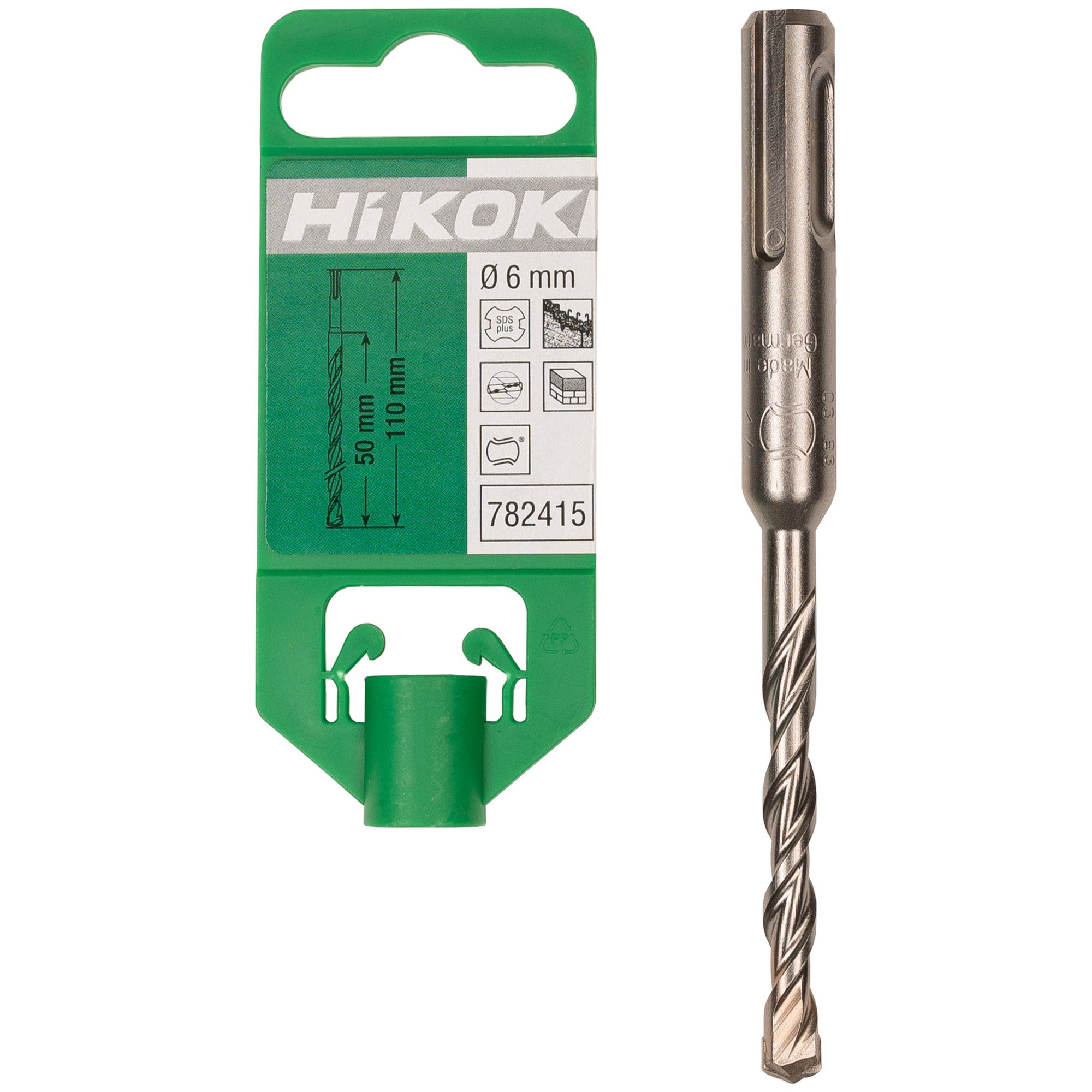 Wiertło do betonu 2-ostrzowe SDS-Plus 6x110 mm Hikoki 1