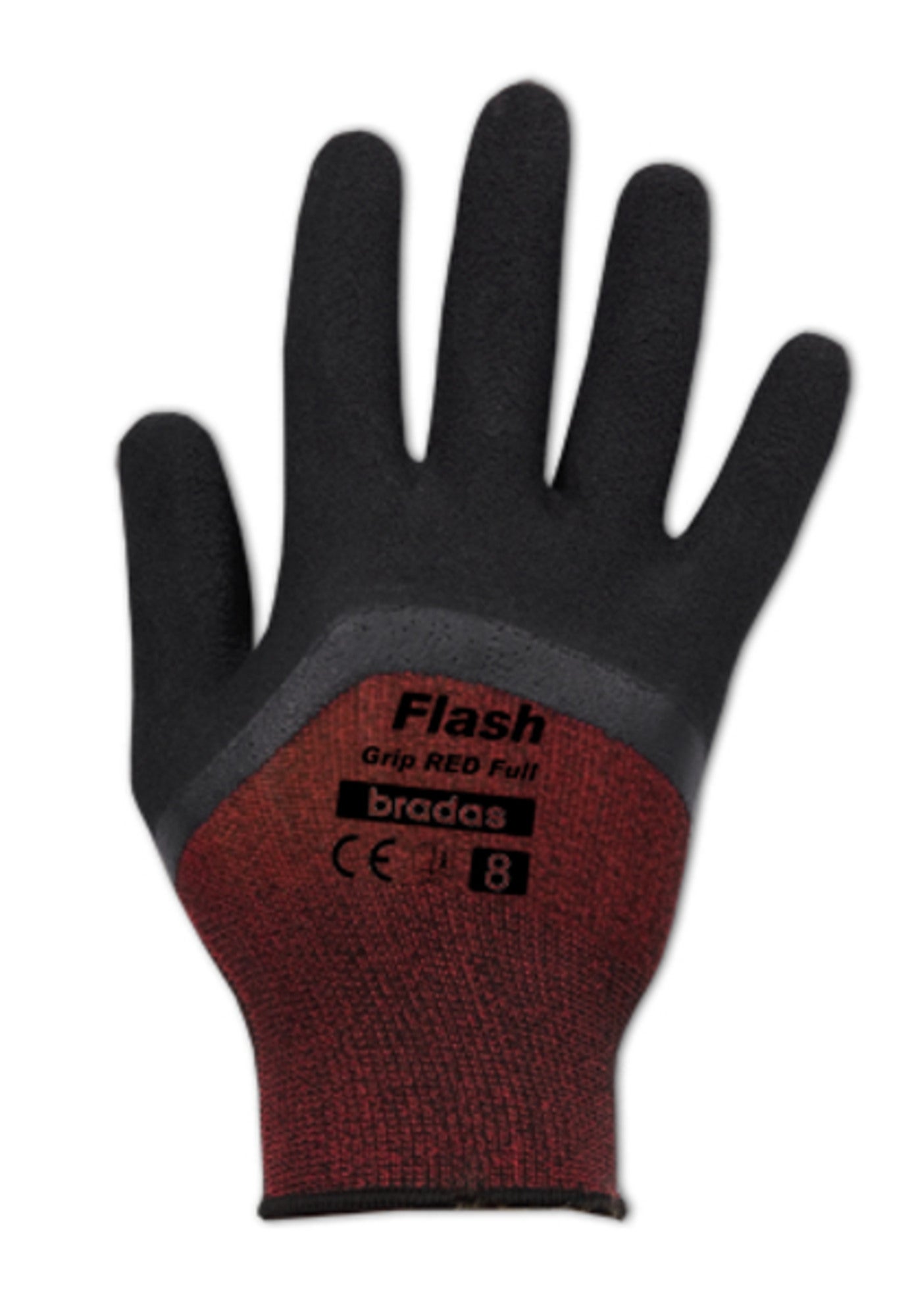 Rękawice powlekane lateksem FLASH GRIP RED FULL Bradas, rozm. 9 (L) 0
