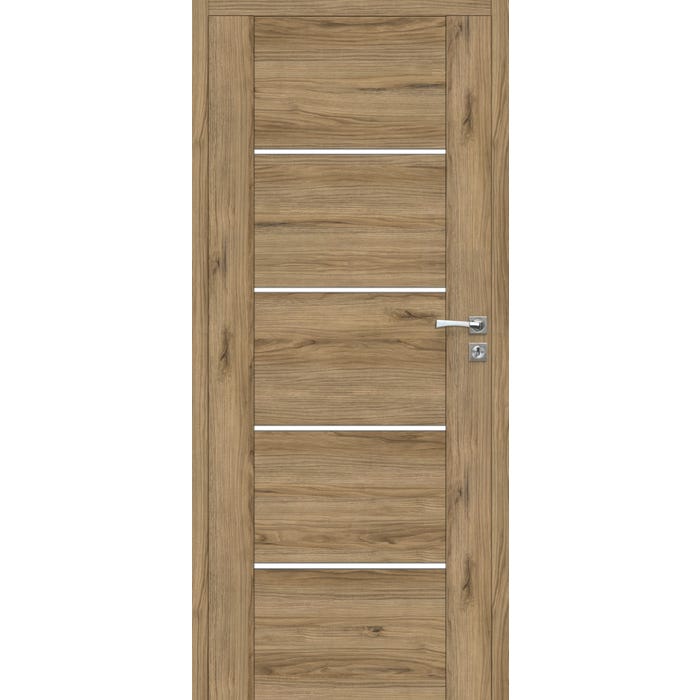 Skrzydło pokojowe Mobi 10 bezprzylgowe 80 cm, lewe, orzech włoski