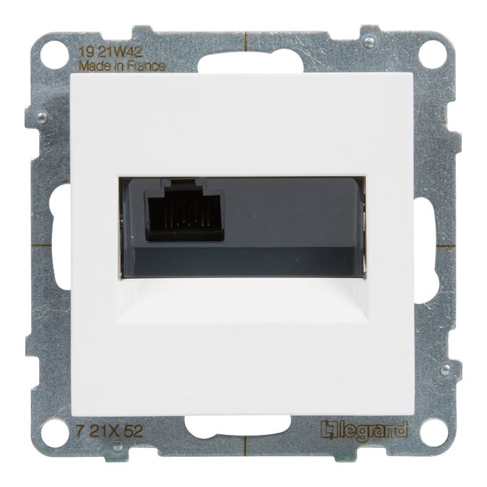 Gniazdo RJ45/kat 6 UTP, Biały