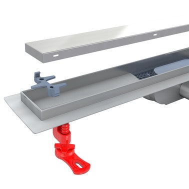 Odpływ liniowy Alfa Linear 600 mm z dwustronnym rusztem, inox 10