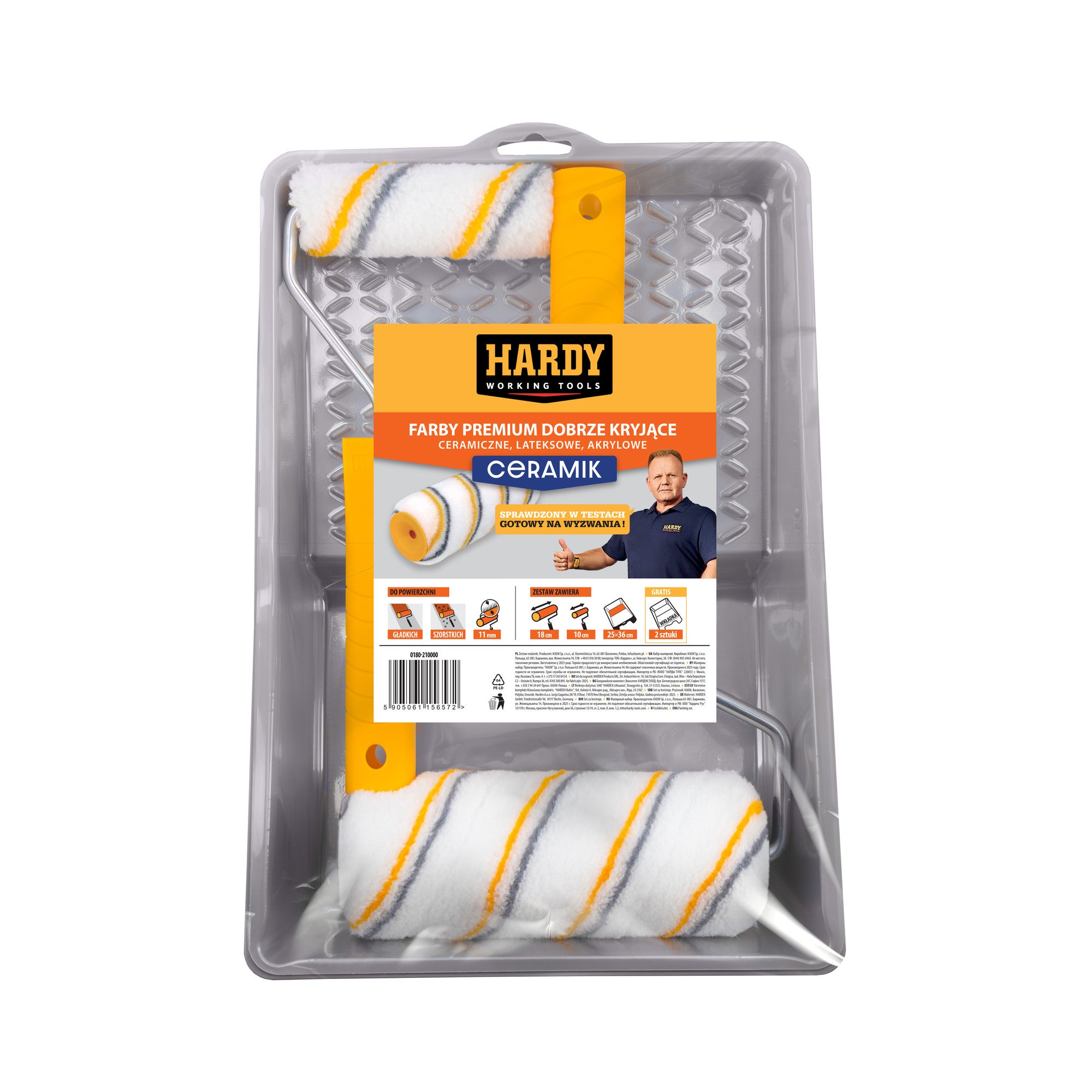 Zestaw malarski Hardy Ceramik z kuwetą 5 elementów 