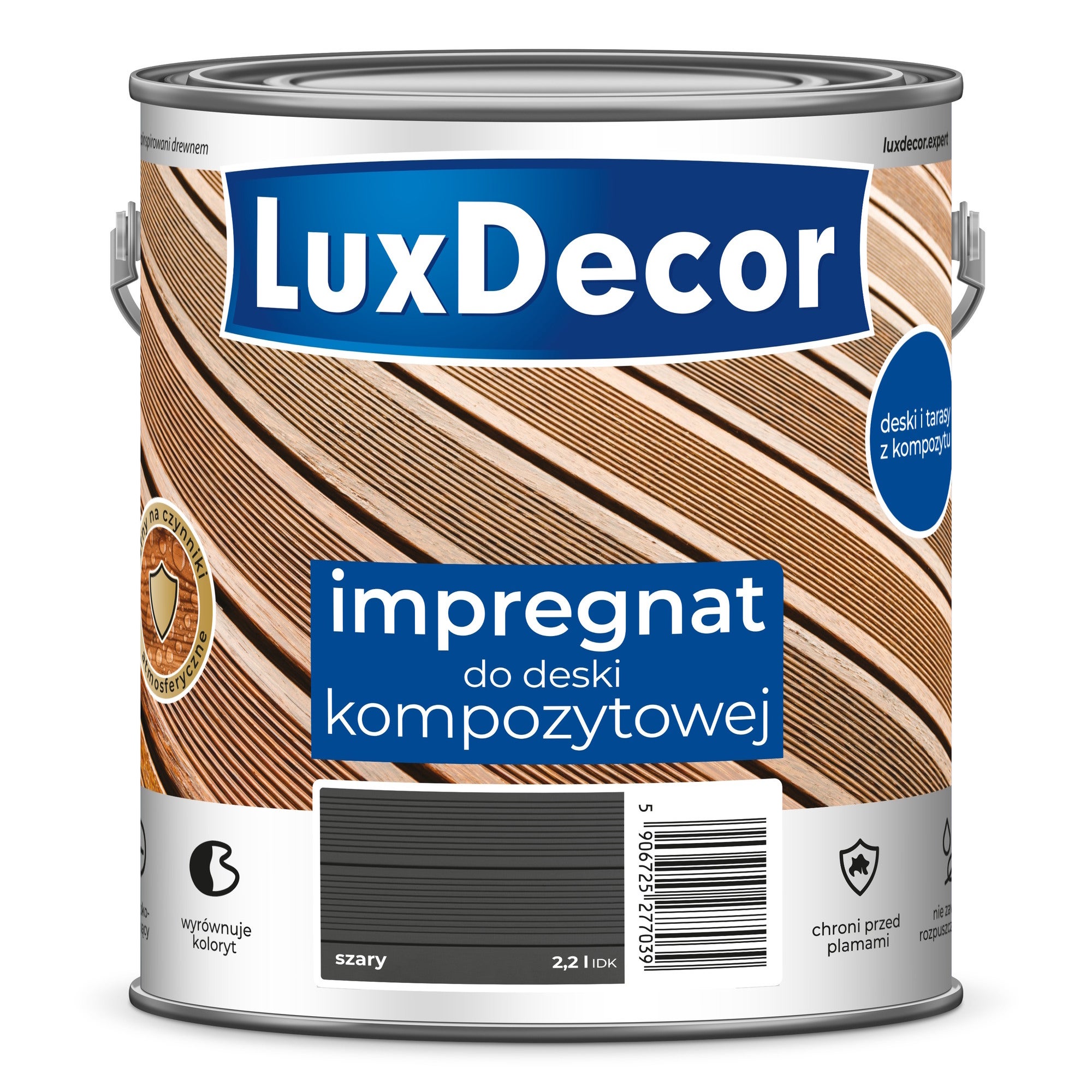 Luxdecor impregnat do deski kompozytowej szary 2,2L 0