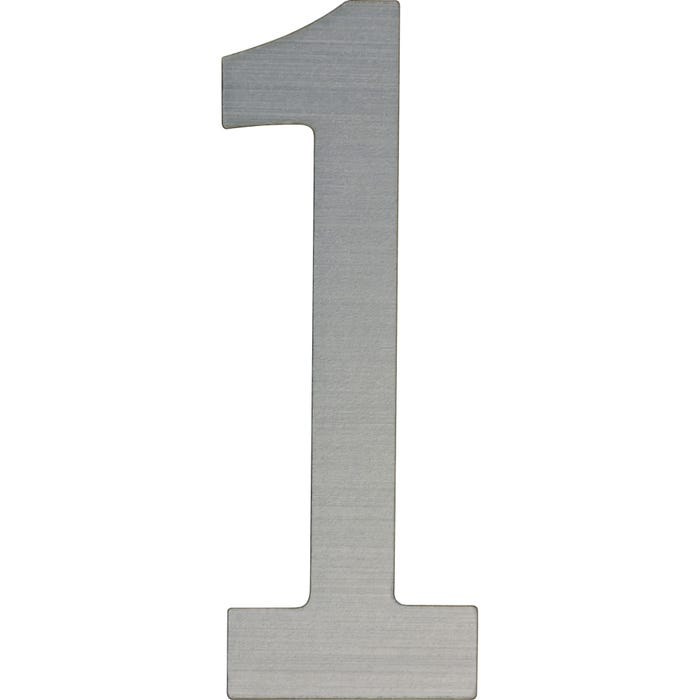 Cyfra 1 samoprzylepna srebrny szczotkowany 50 mm