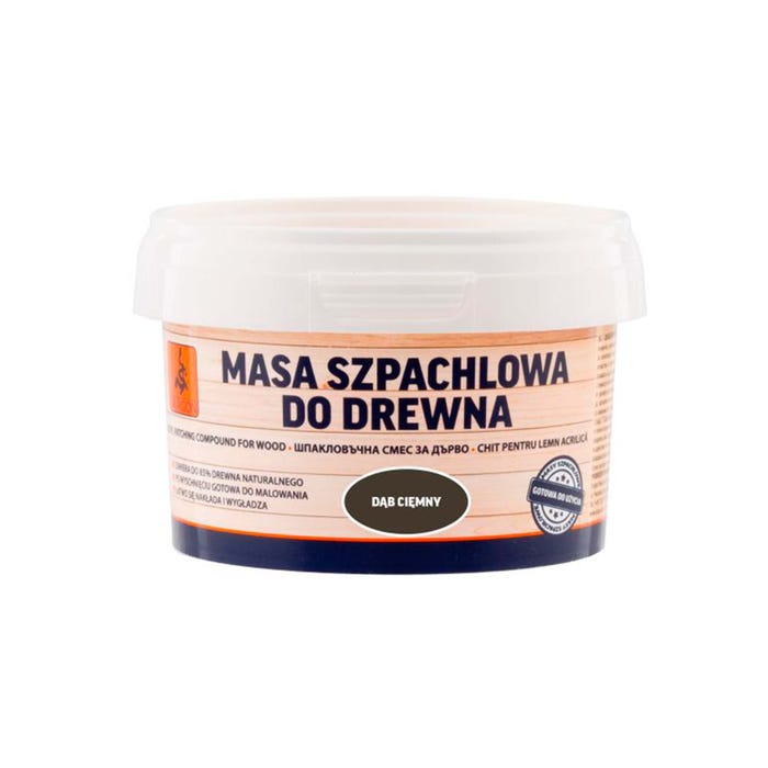 Szpachla do drewna Dragon dąb ciemny 0,25kg