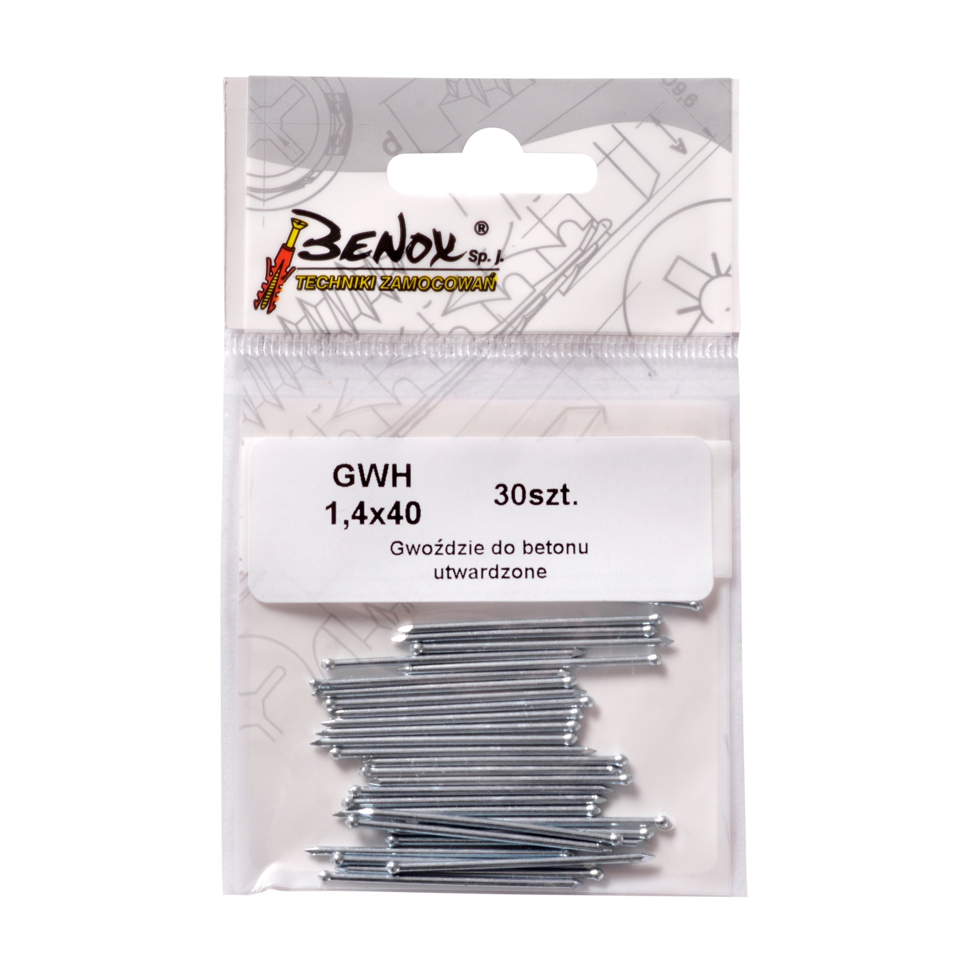 Gwóźdź hartowany 1.4x40 mm (30 szt.) 2