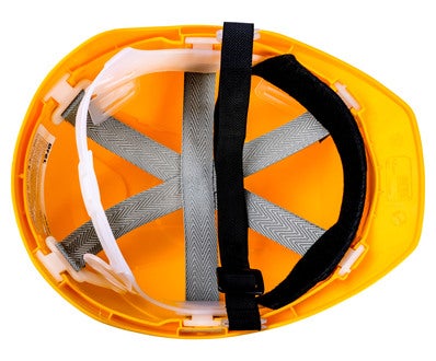 Kask ochronny z paskiem żółty DREL 1