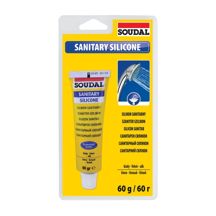 Silikon sanitarny Soudal biały blister 60g
