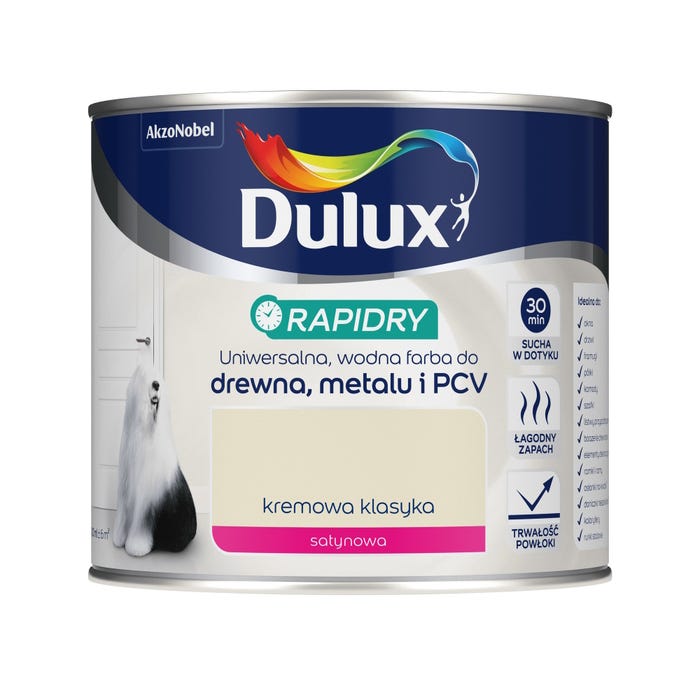 Emalia Dulux Rapidry kremowa klasyka 0,4l