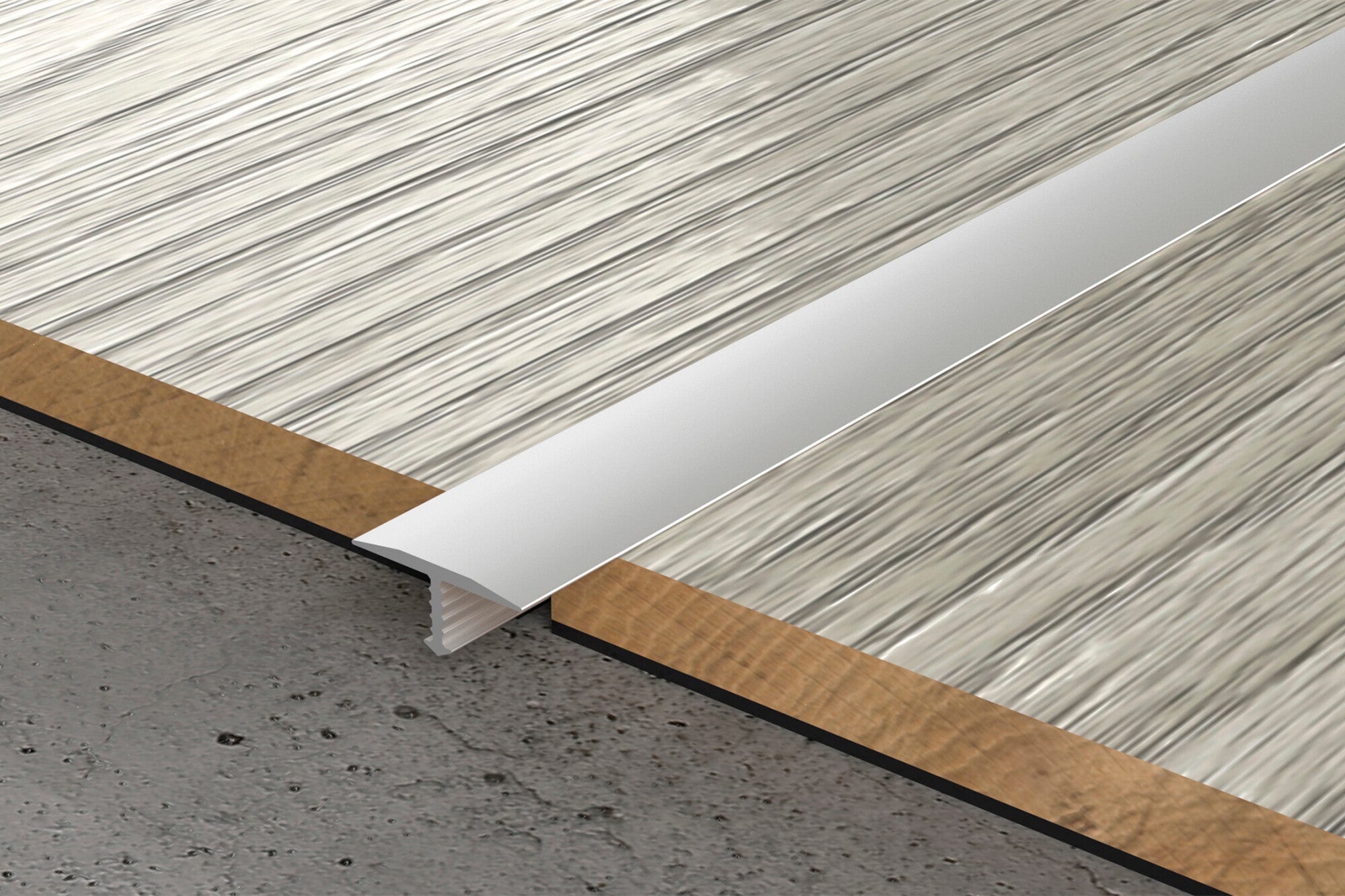 Profil fugowy łączący 18 mm Aluminium 250 cm Czarny El-Poler anoda połysk CEZAR 1