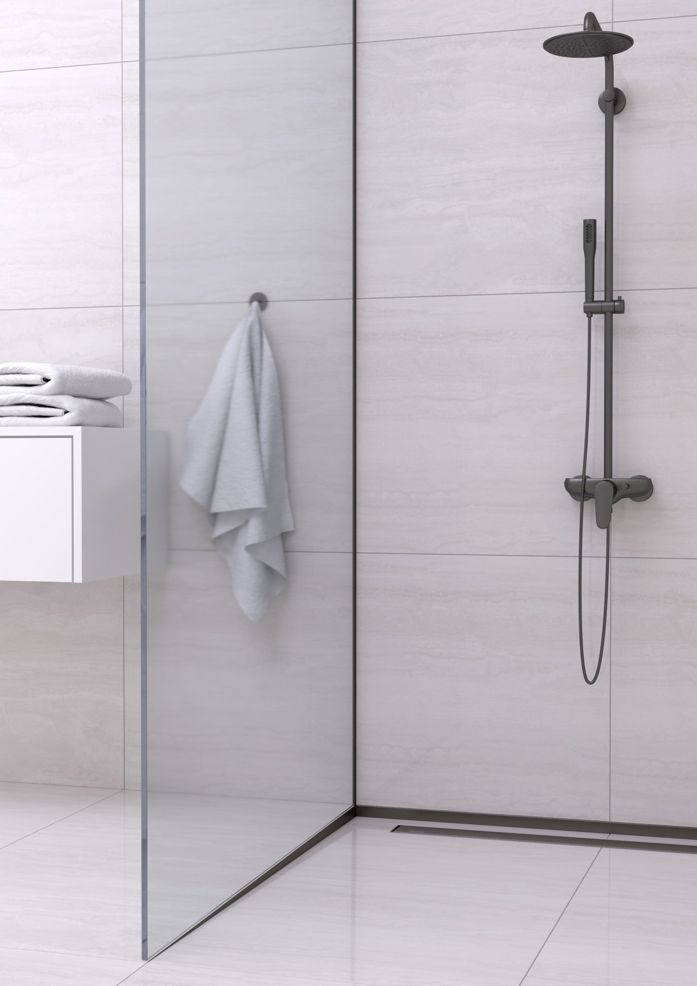 Listwa spadkowa podłogowa lewa 120 cm czarna 3