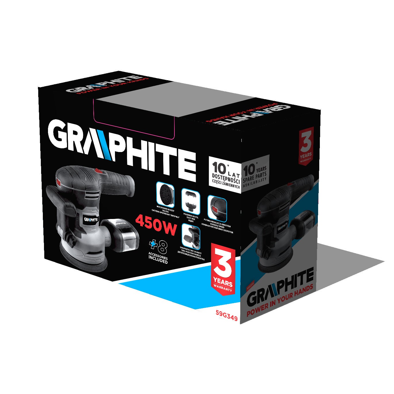 Szlifierka mimośrodowa 430W 59G349 Graphite 2