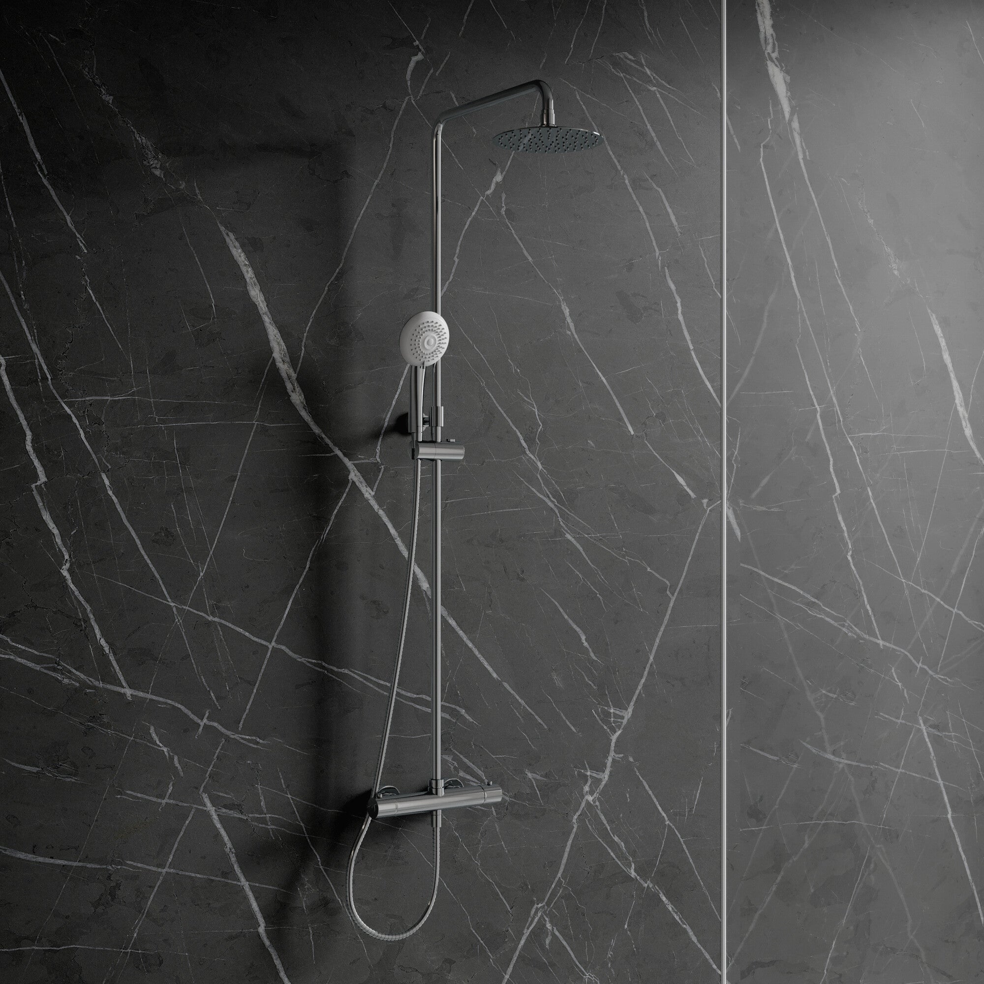 Zestaw prysznicowy przesuwny Omnires Y chrom 1