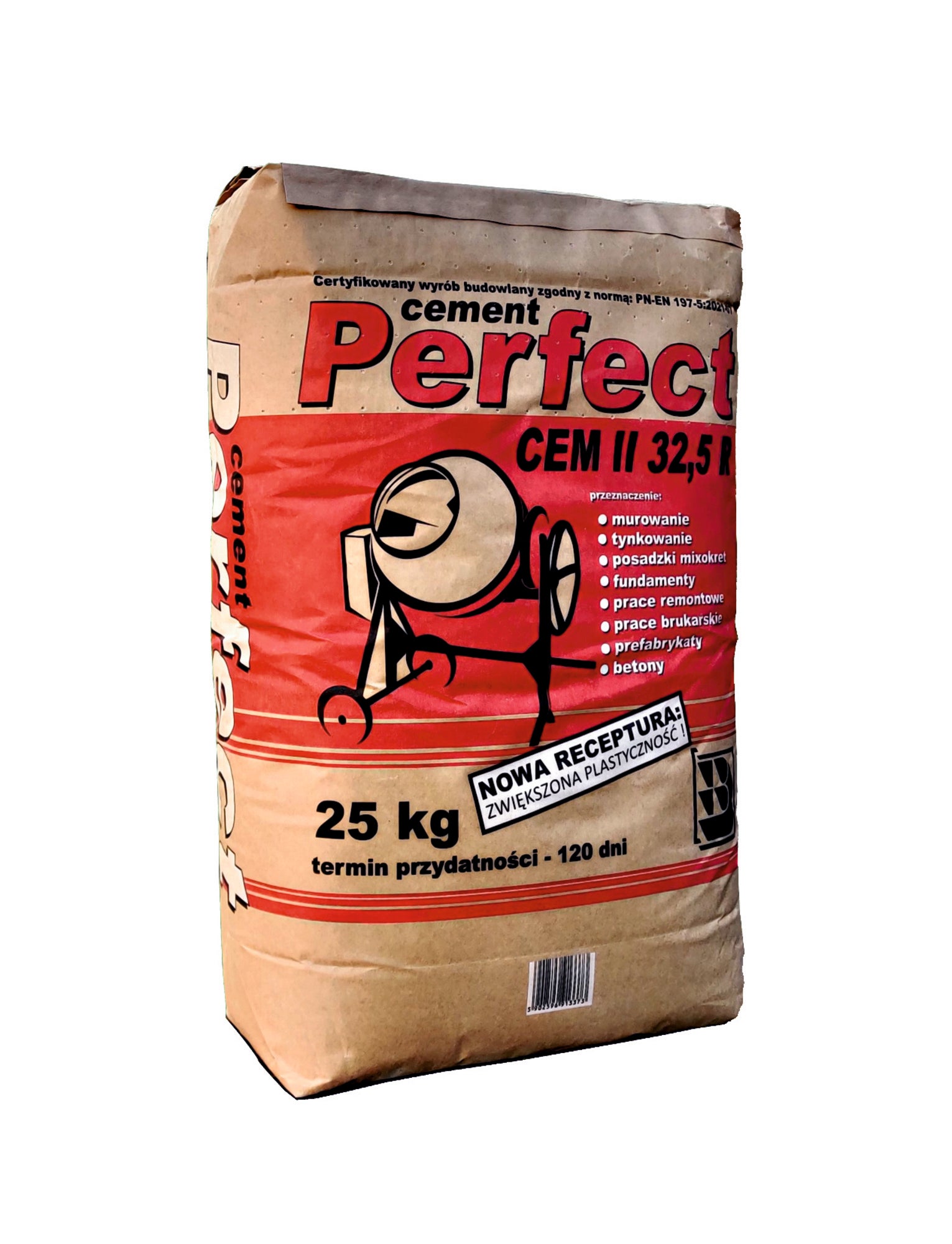 Cement portlandzki wieloskładnikowy Włodar Perfect II/C-M (V-LL) 32,5R 25 kg